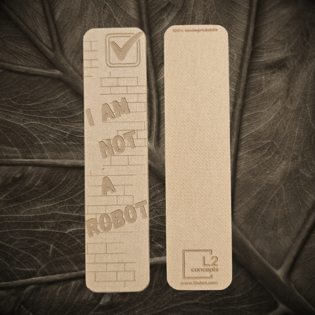 Segnalibro biodegradabile - I AM NOT A ROBOT