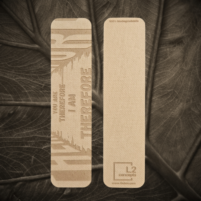 Segnalibro biodegradabile - YOU ARE, THEREFORE I AM, THEREFORE