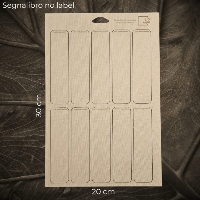 10x Segnalibri in fibra di legno biodegradabili – NEUTRI