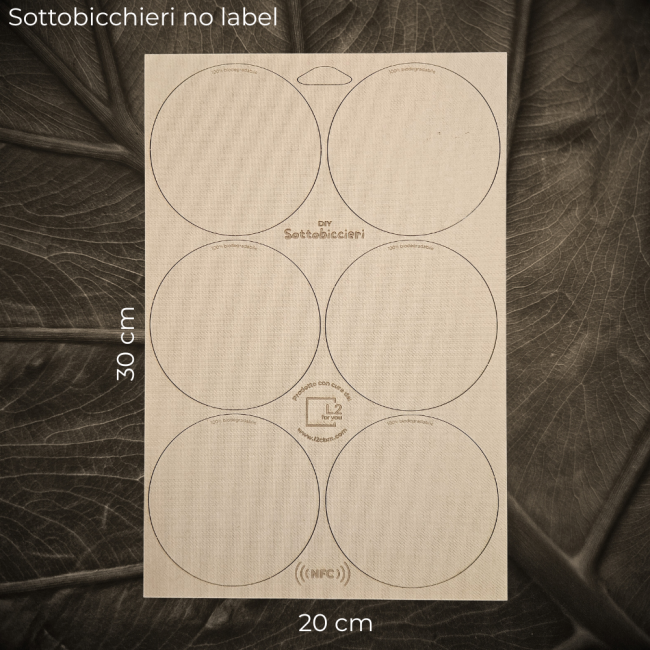 6x Sottobicchieri in fibra di legno biodegradabili – NEUTRI